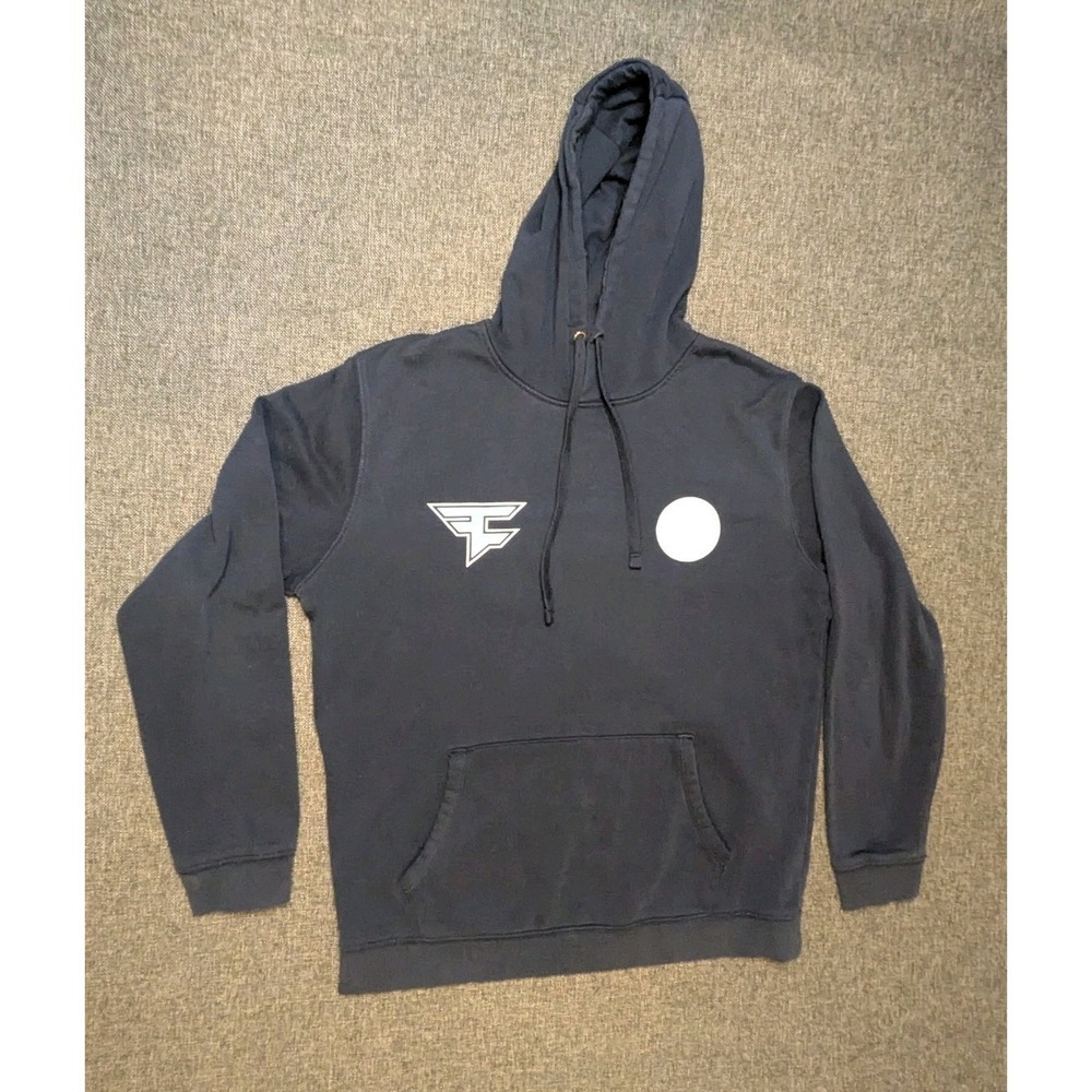 Faze‎ Clan X Manchester City Pull Over Hoodie Mens Size Large Blue Logo E sports